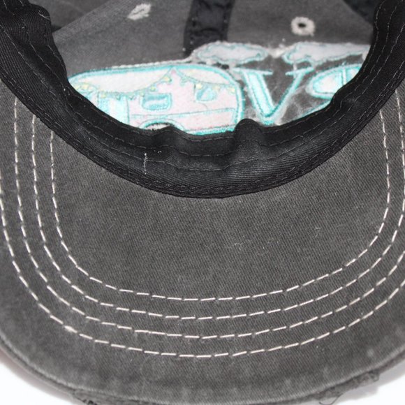 4350 District Black RV There Yet? Distressed Adjustable Strapback Baseball Hat - Picture 8 of 8